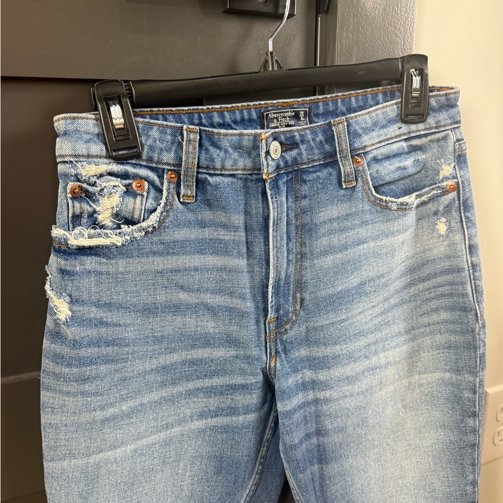 Abercrombie & Fitch Simone High Rise Slim Denim Jeans Women’s Size 28 - Picture 2 of 9